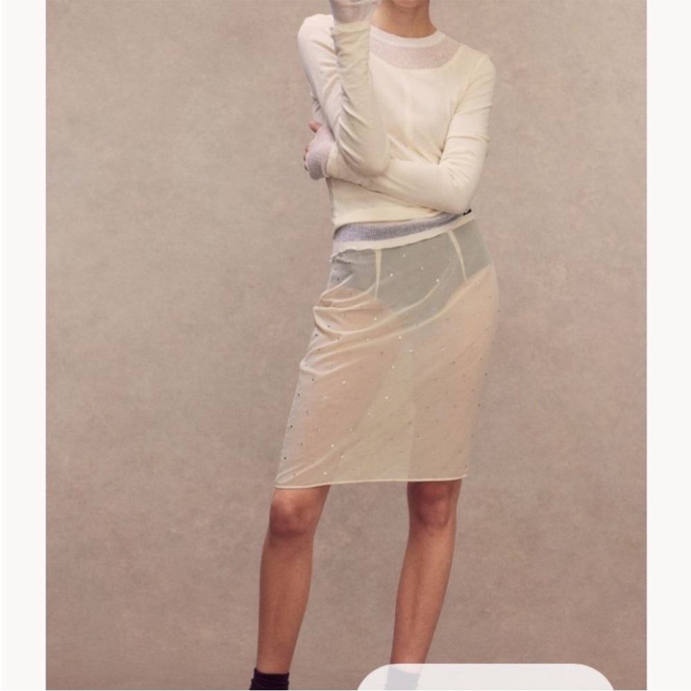 H&M sheer rhinestone skirt